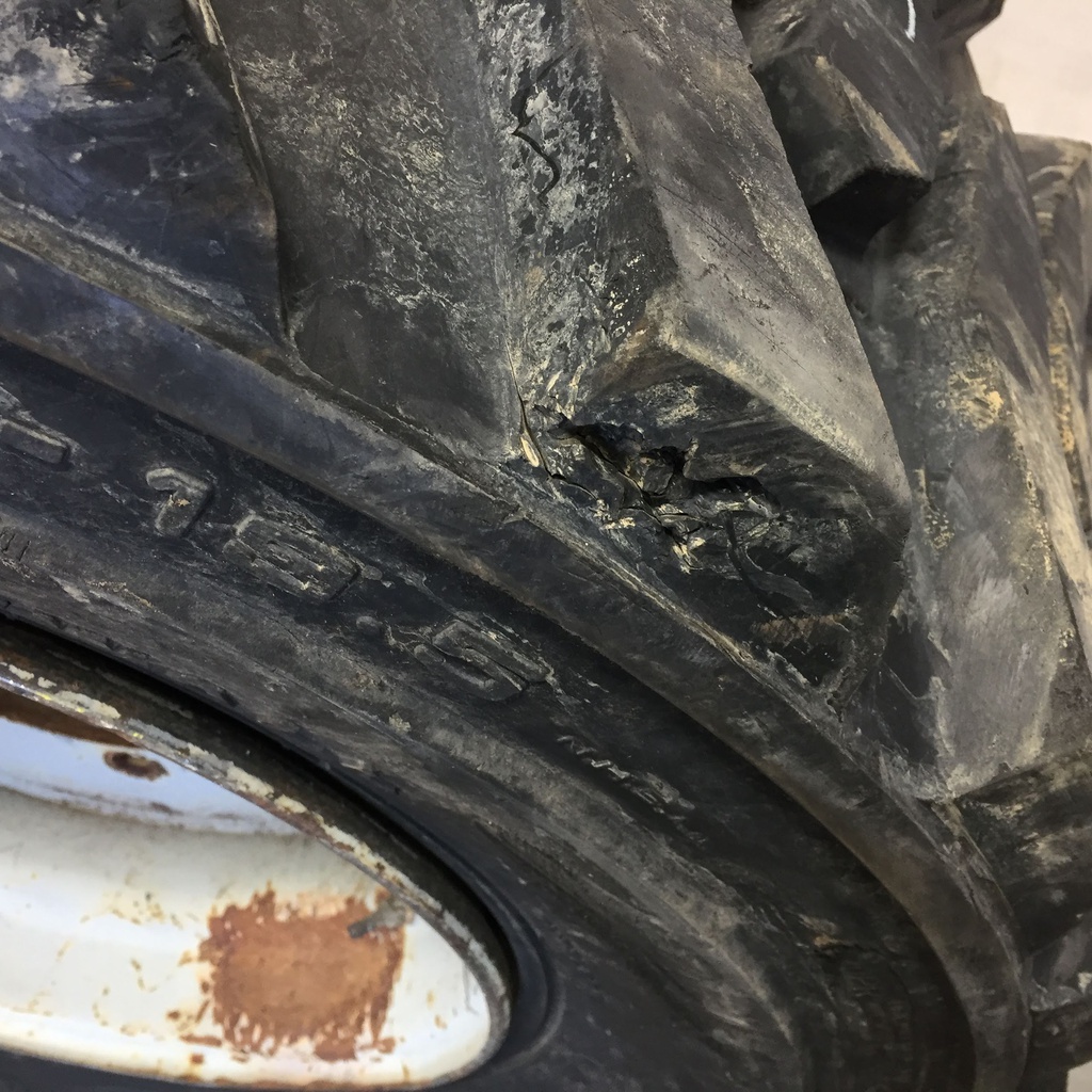 15/19.5 Blackstone Wide Wall R4 on Agco Corp Gray 9Hole Flat Plate 99 NTS Tire Supply